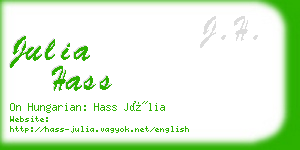 julia hass business card